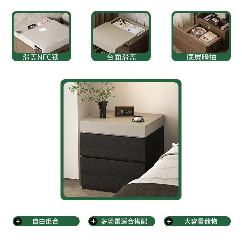 Vault Wooden Hidden-Compartment Bedside Cabinet