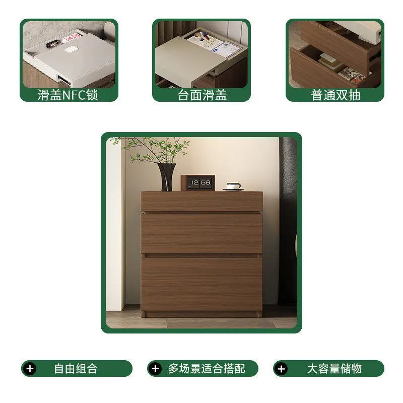 Vault Wooden Hidden-Compartment Bedside Cabinet