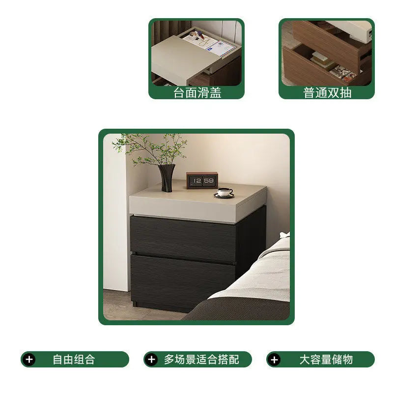 Vault Wooden Hidden-Compartment Bedside Cabinet