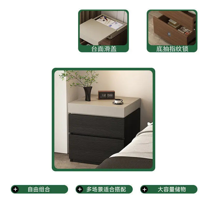 Vault Wooden Hidden-Compartment Bedside Cabinet