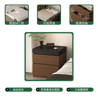 Vault Wooden Hidden-Compartment Bedside Cabinet