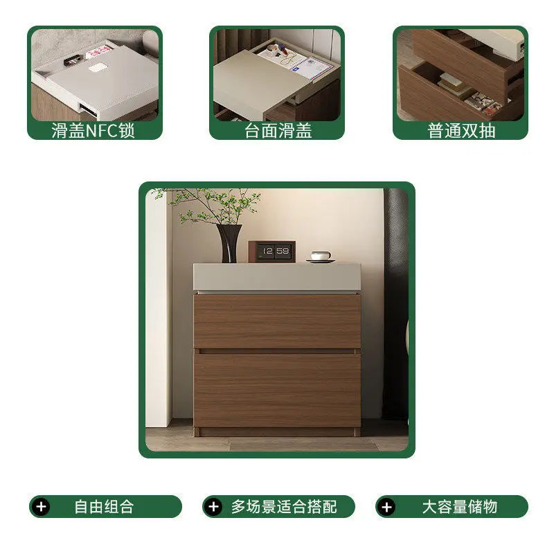 Vault Wooden Hidden-Compartment Bedside Cabinet