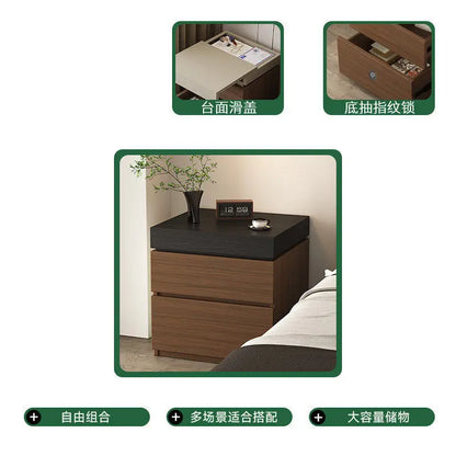 Vault Wooden Hidden-Compartment Bedside Cabinet