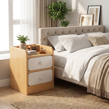 Narrow bedside table - lifestyle bedroom