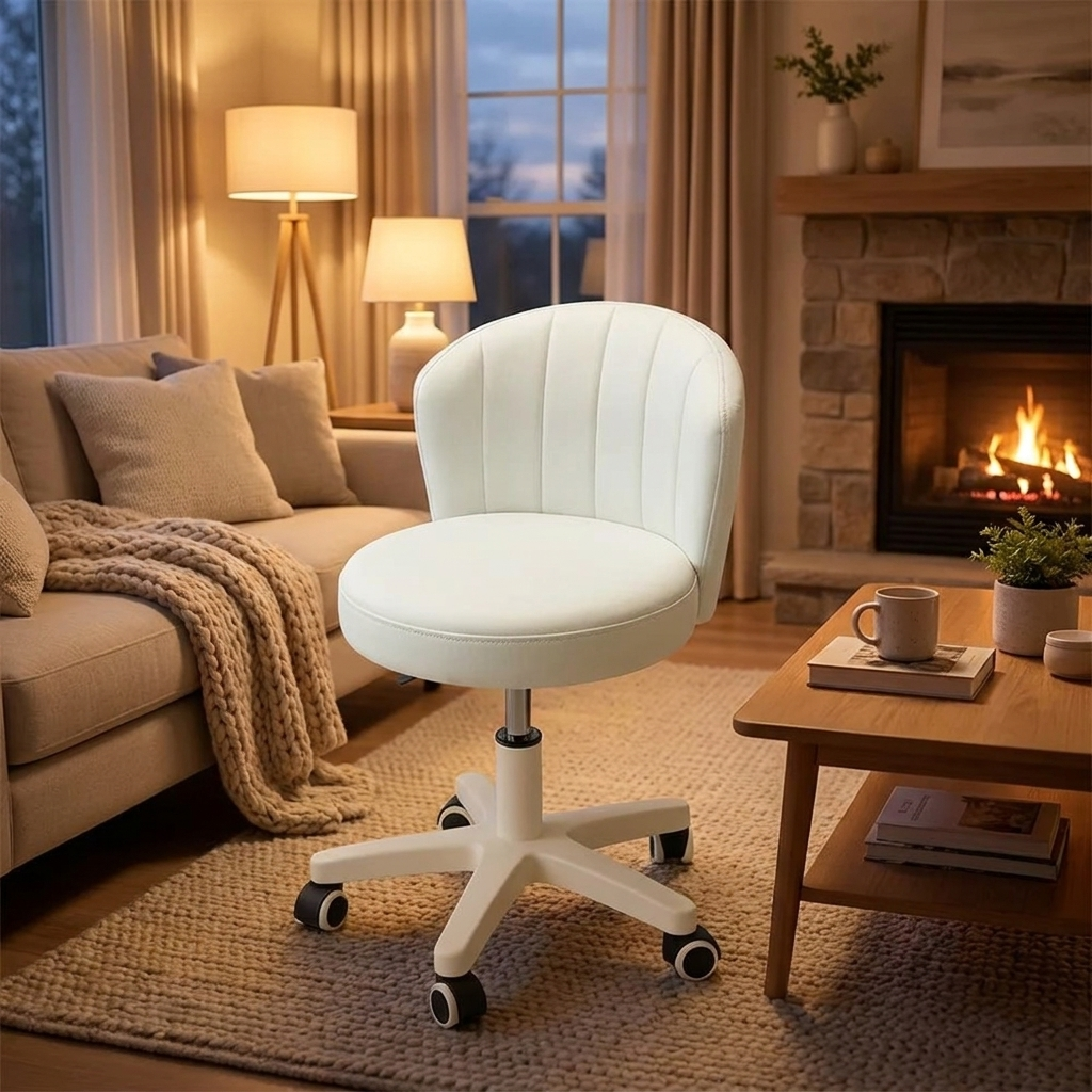 Rolling desk chair - lifestyle evening