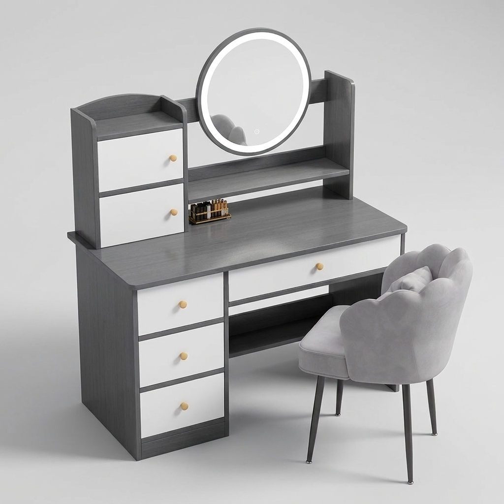 Cosmetic vanity table - front angle