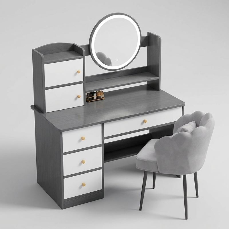 Cosmetic vanity table - front angle