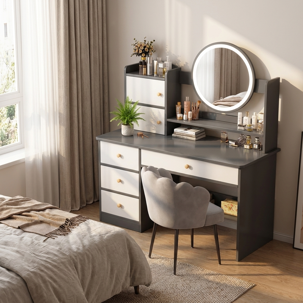 Cosmetic vanity table - lifestyle bedroom