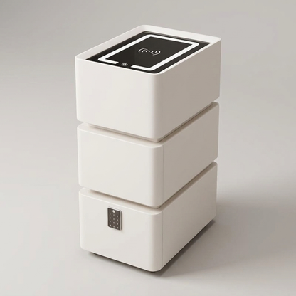 Floating nightstand - front angle