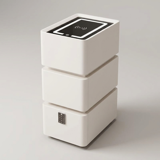 Floating nightstand - front angle