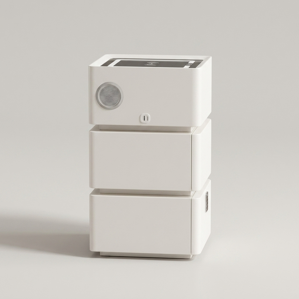 Floating nightstand - side view