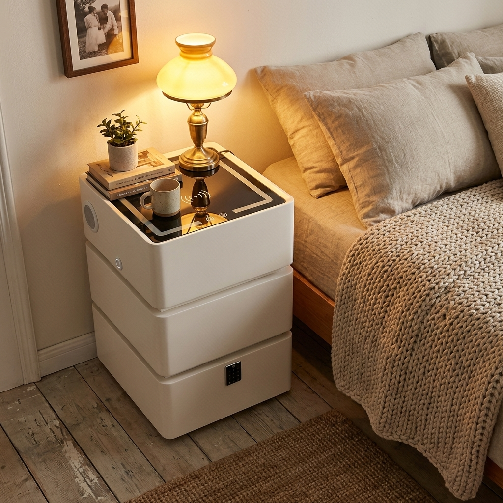 Floating nightstand - lifestyle evening