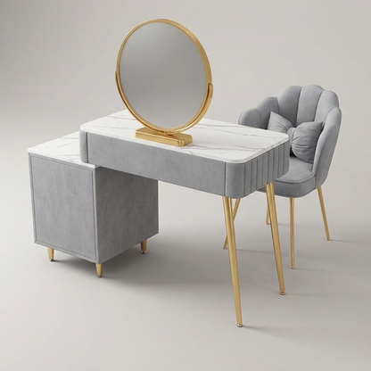 Dressing table with mirror - rear angle