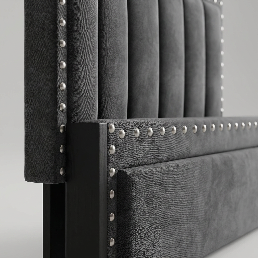 Upholstered bed frame - detail