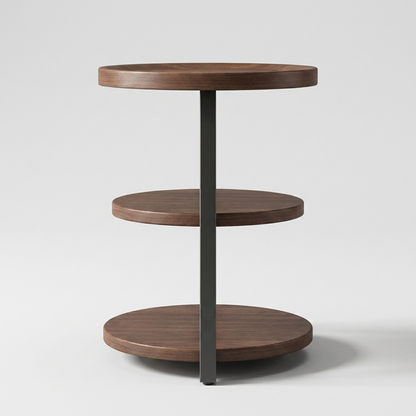 Metal bedside table - side view