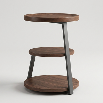 Metal bedside table - rear angle