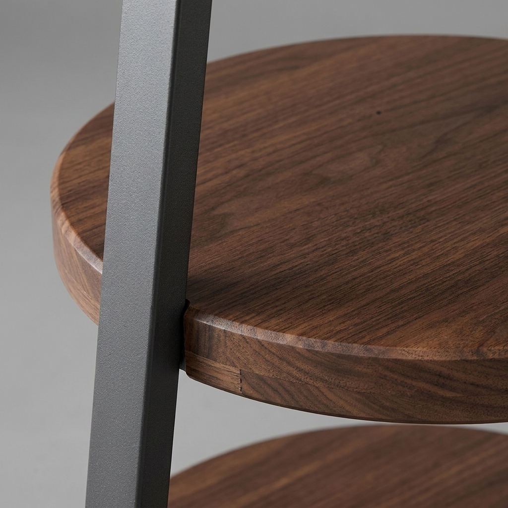 Metal bedside table - detail