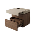 Hidden compartment bedside table - front angle