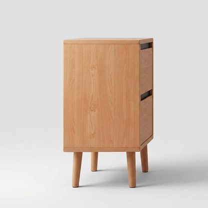 Solid wood bedside rack - side view