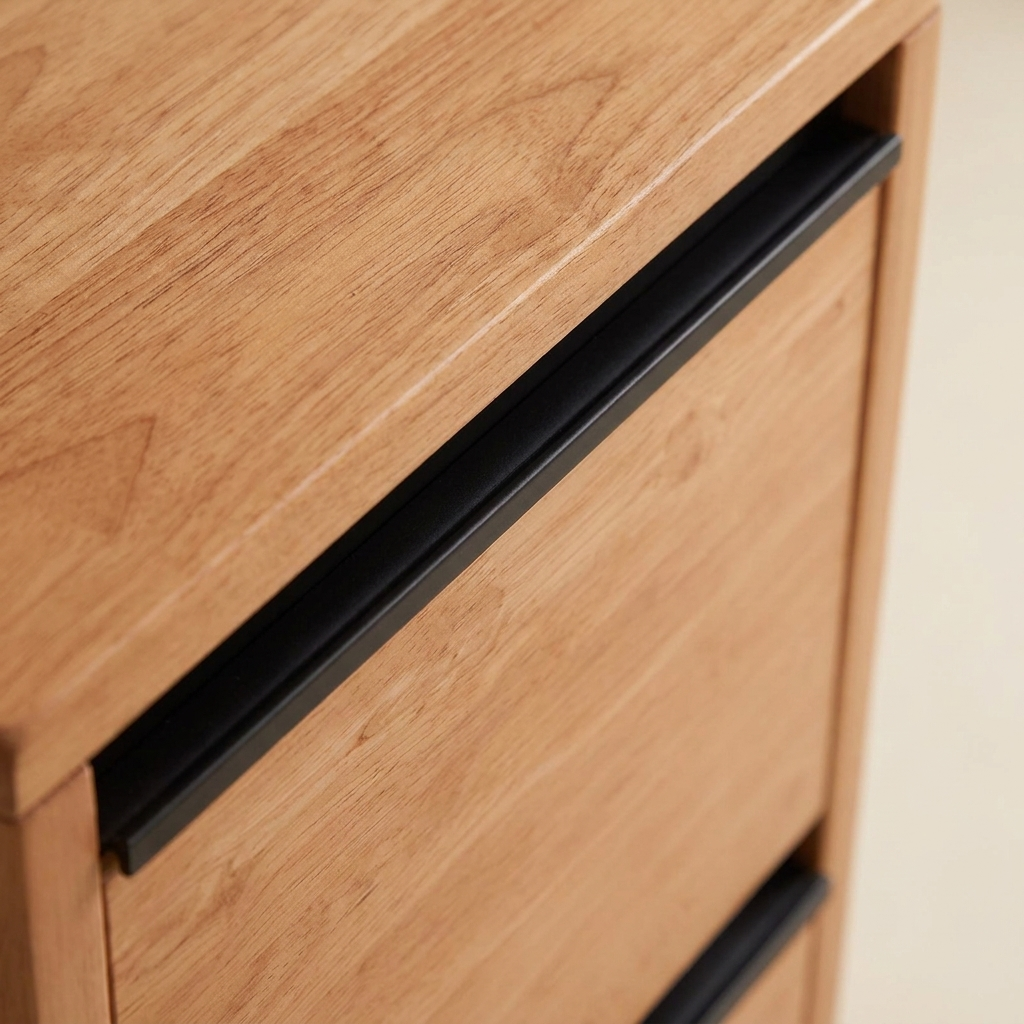 Solid wood bedside rack - detail