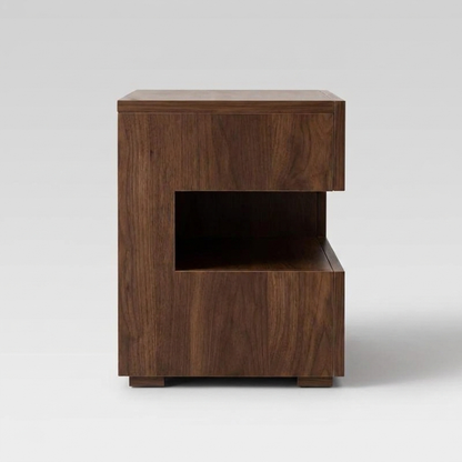 Wabi sabi floating nightstand - side view