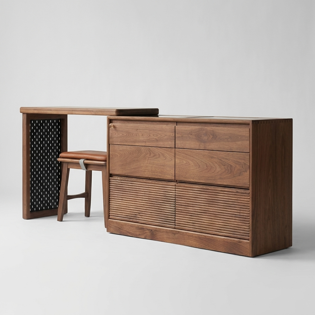 Solid wood dresser - rear angle