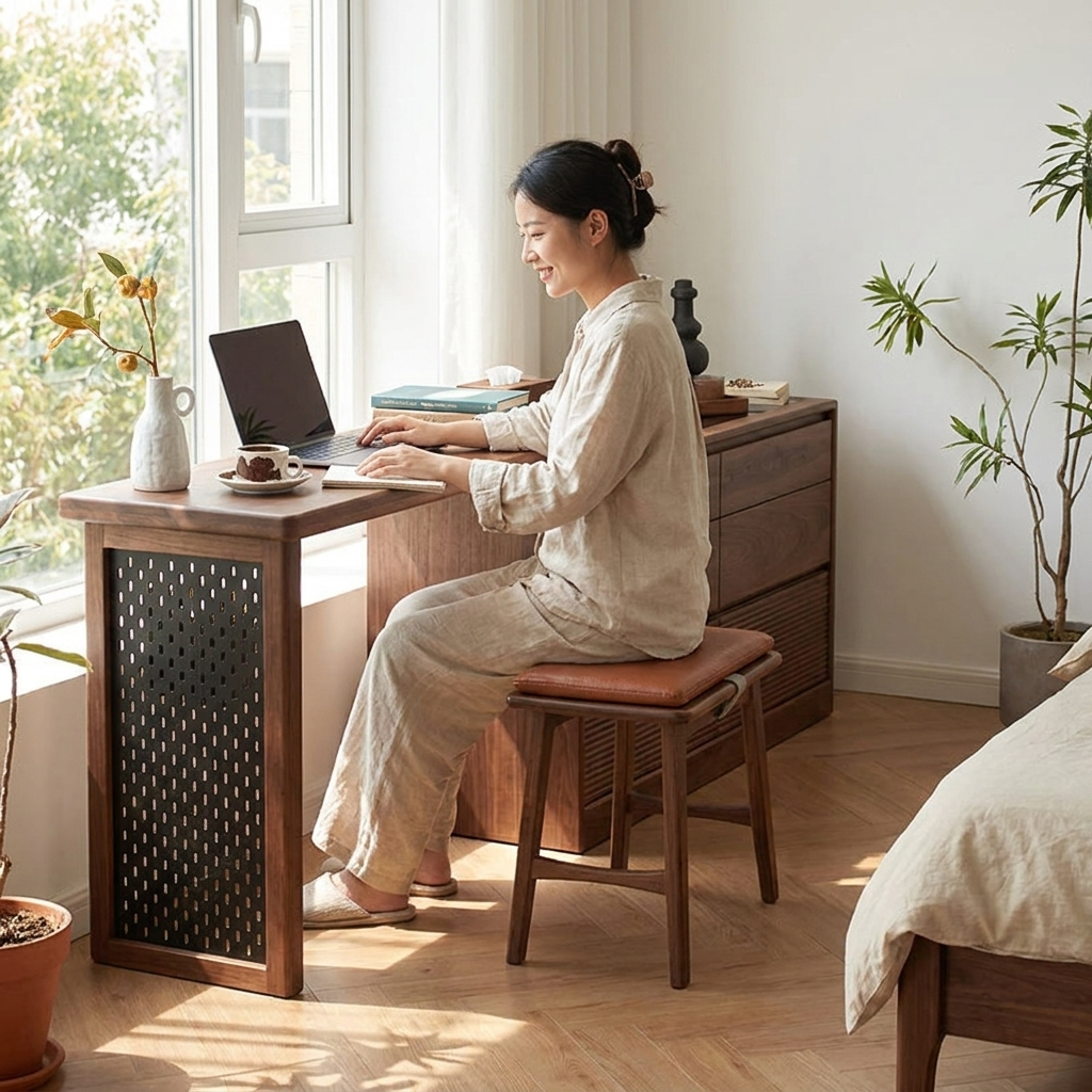 Solid wood dresser - lifestyle in use