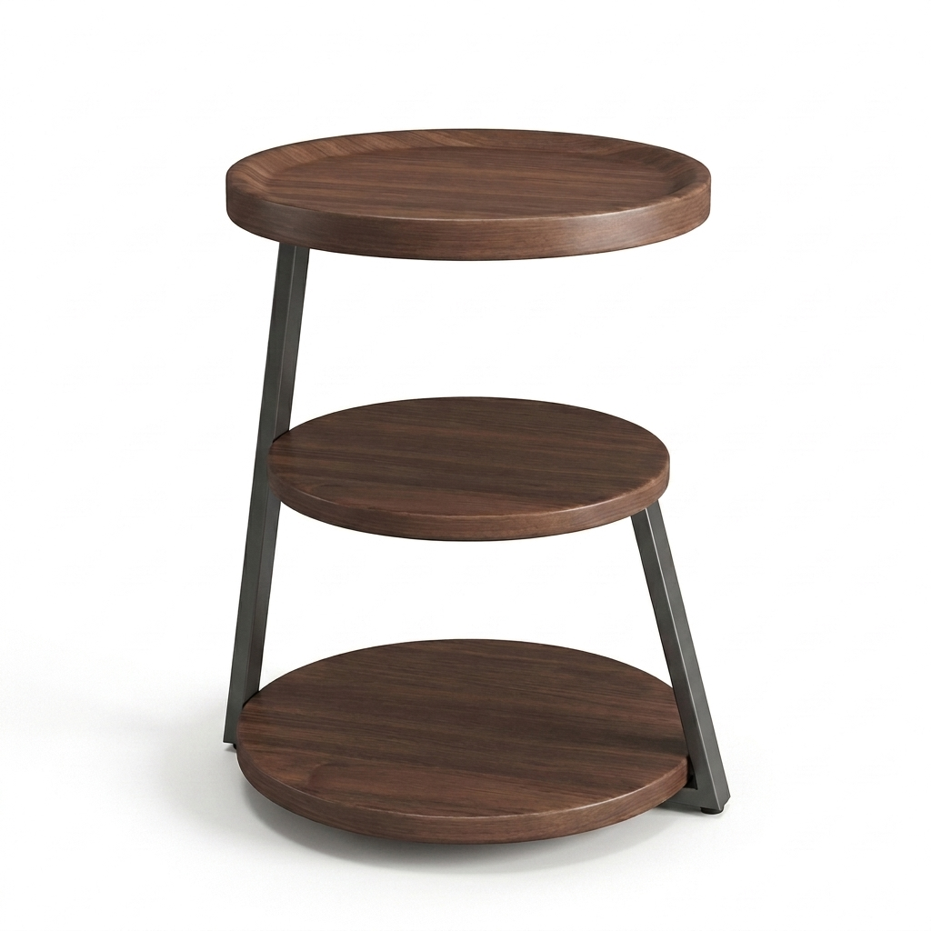 Metal bedside table - white background v2