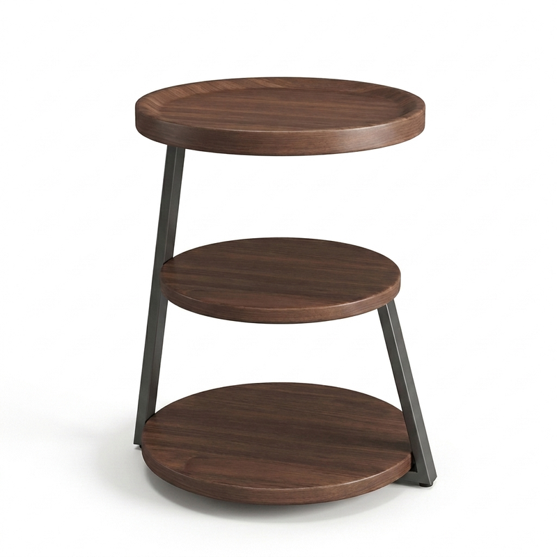 Metal bedside table - white background v2