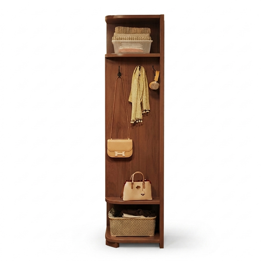 Corner coat rack cabinet - white background v2