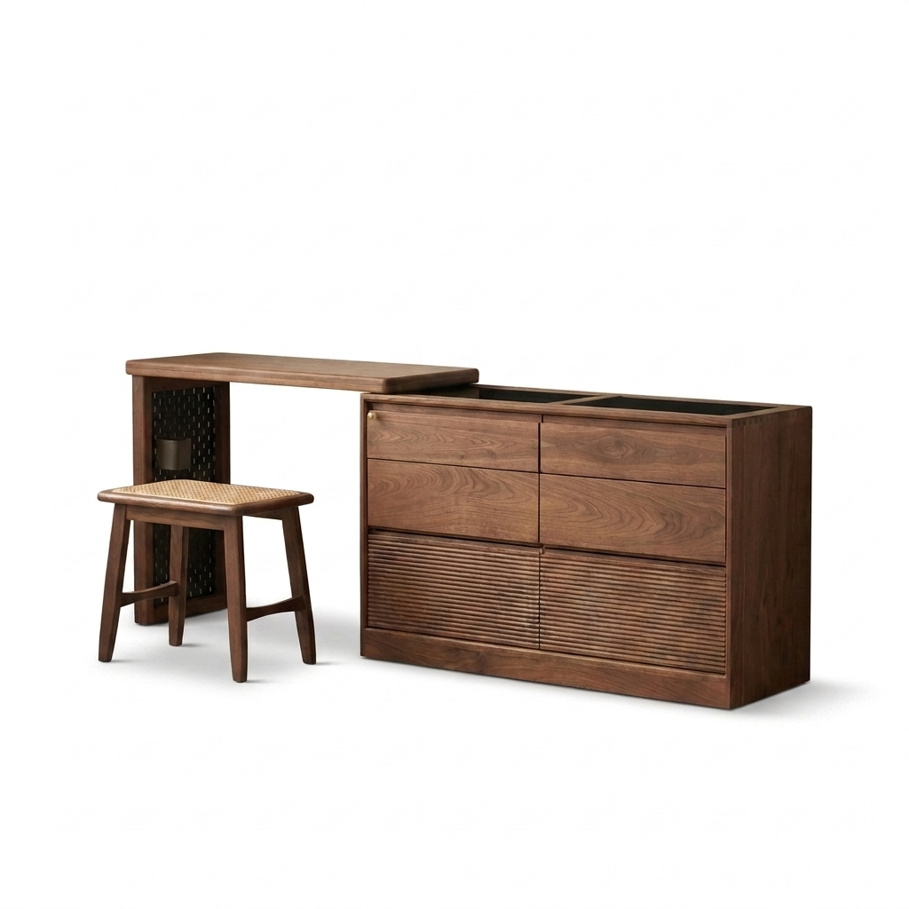 Solid wood dresser - white background v2