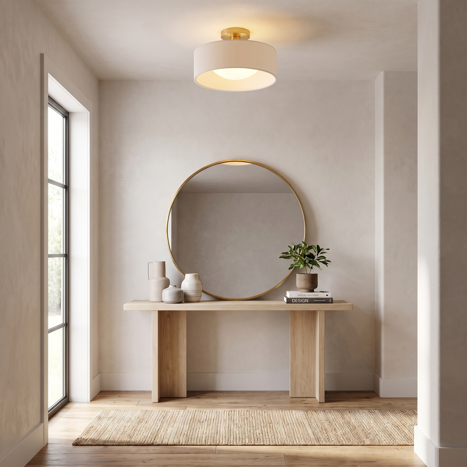 Aurevia low-profile ceiling fixture - lifestyle in use