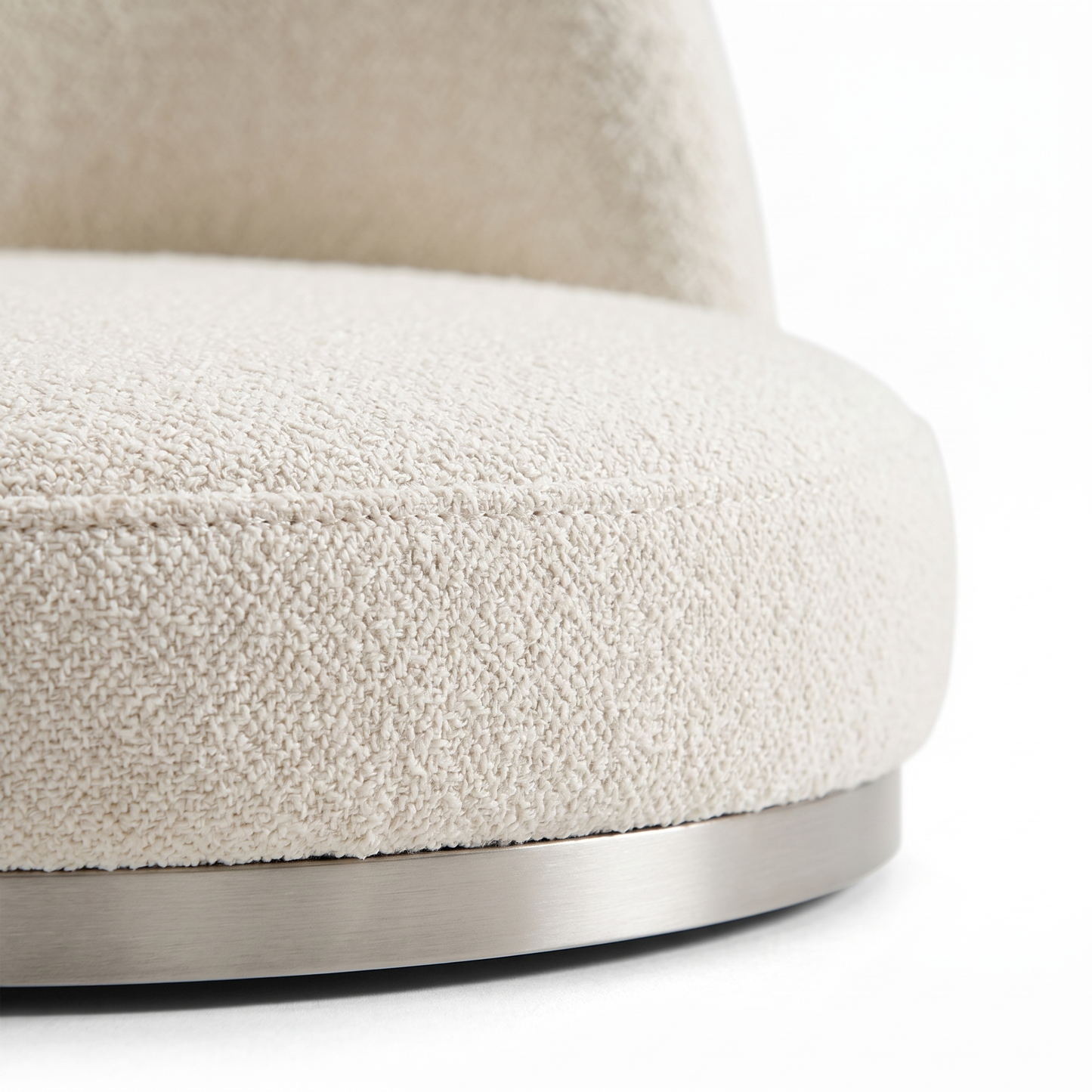 Mira upholstered vanity stool - detail