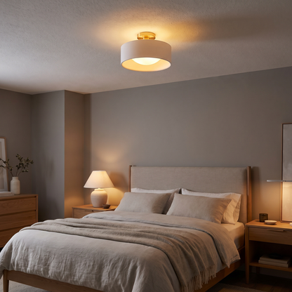 Aurevia low-profile ceiling fixture - lifestyle evening