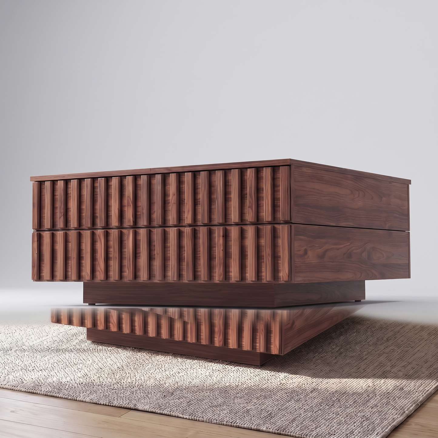 Brekk square coffee table - side profile
