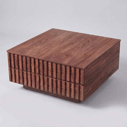 Brekk square coffee table - overhead view