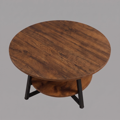 Runa two-tier coffee table - overhead view