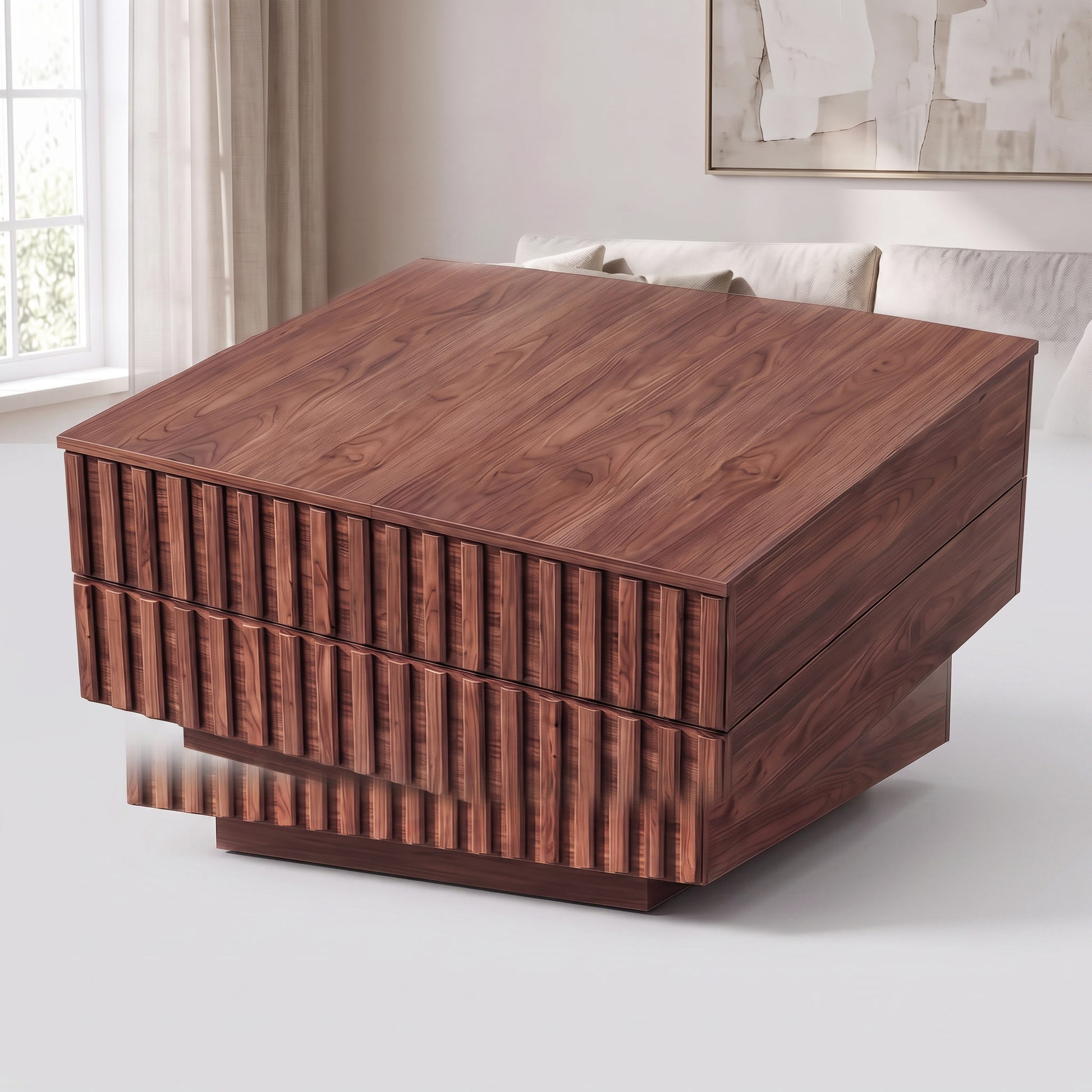Brekk square coffee table - front angle
