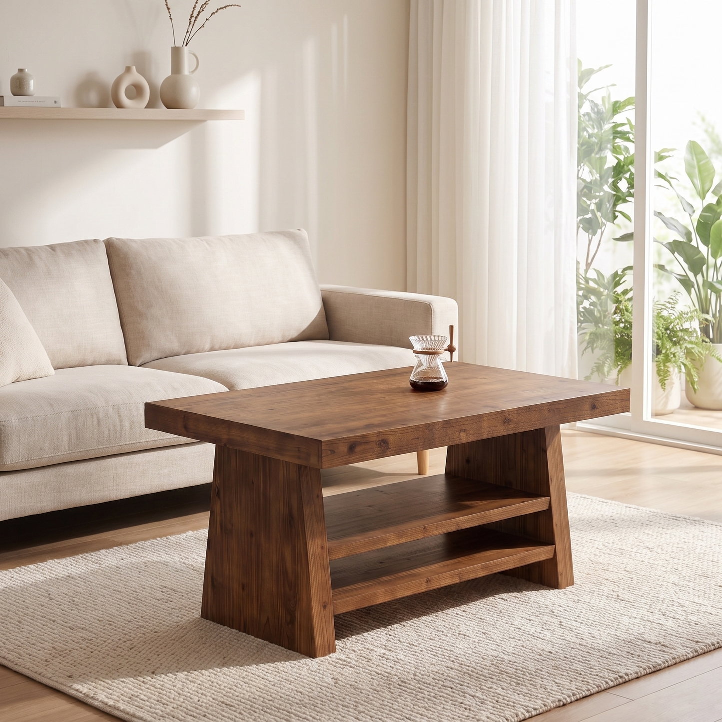 Corva two-tier coffee table - lifestyle living room