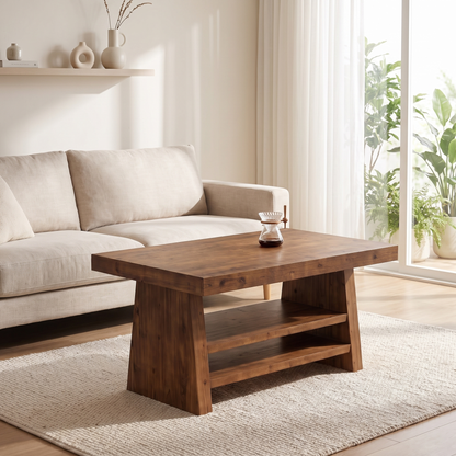 Corva two-tier coffee table - lifestyle living room