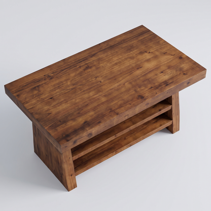 Corva two-tier coffee table - overhead view