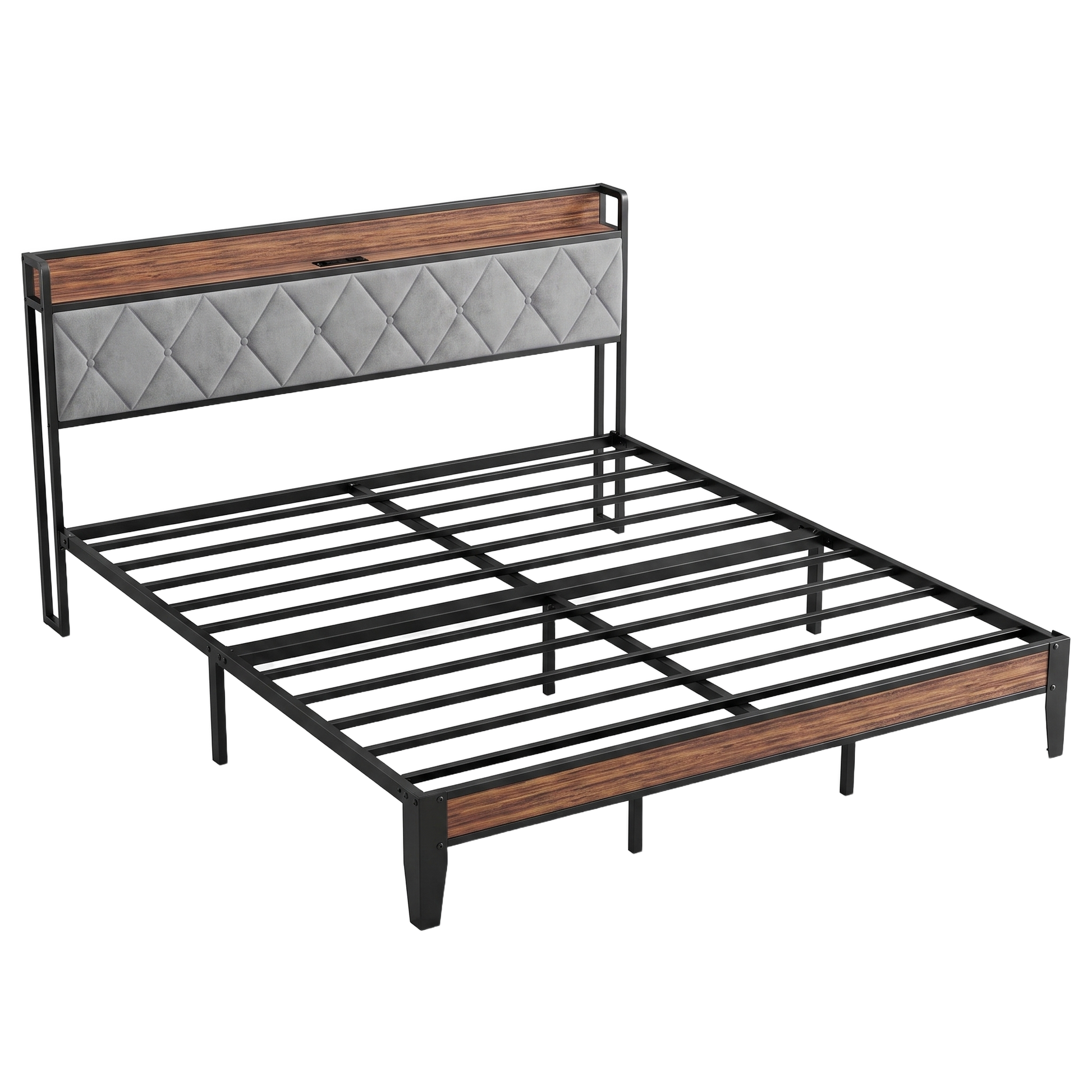 Thorne metal bed frame - white background