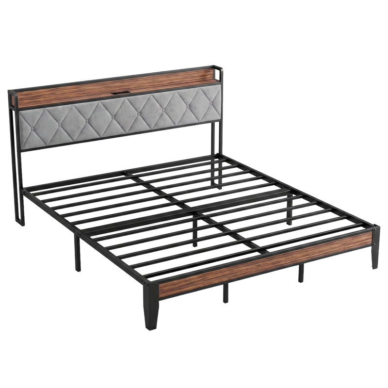 Thorne metal bed frame - white background