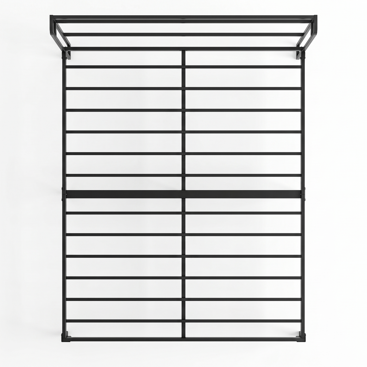 Thorne metal bed frame - overhead view