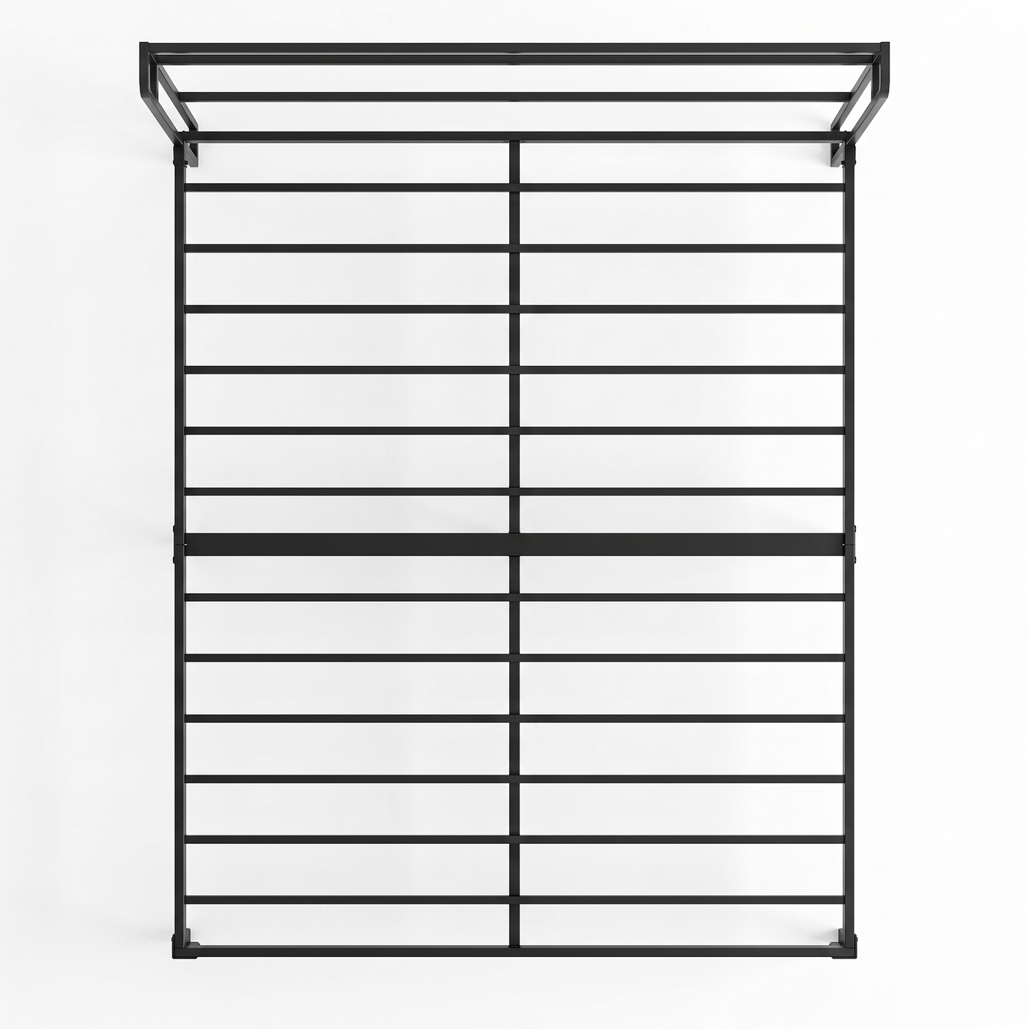 Thorne metal bed frame - overhead view