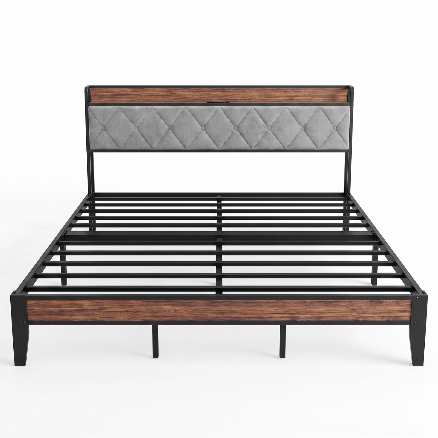 Thorne metal bed frame - front view