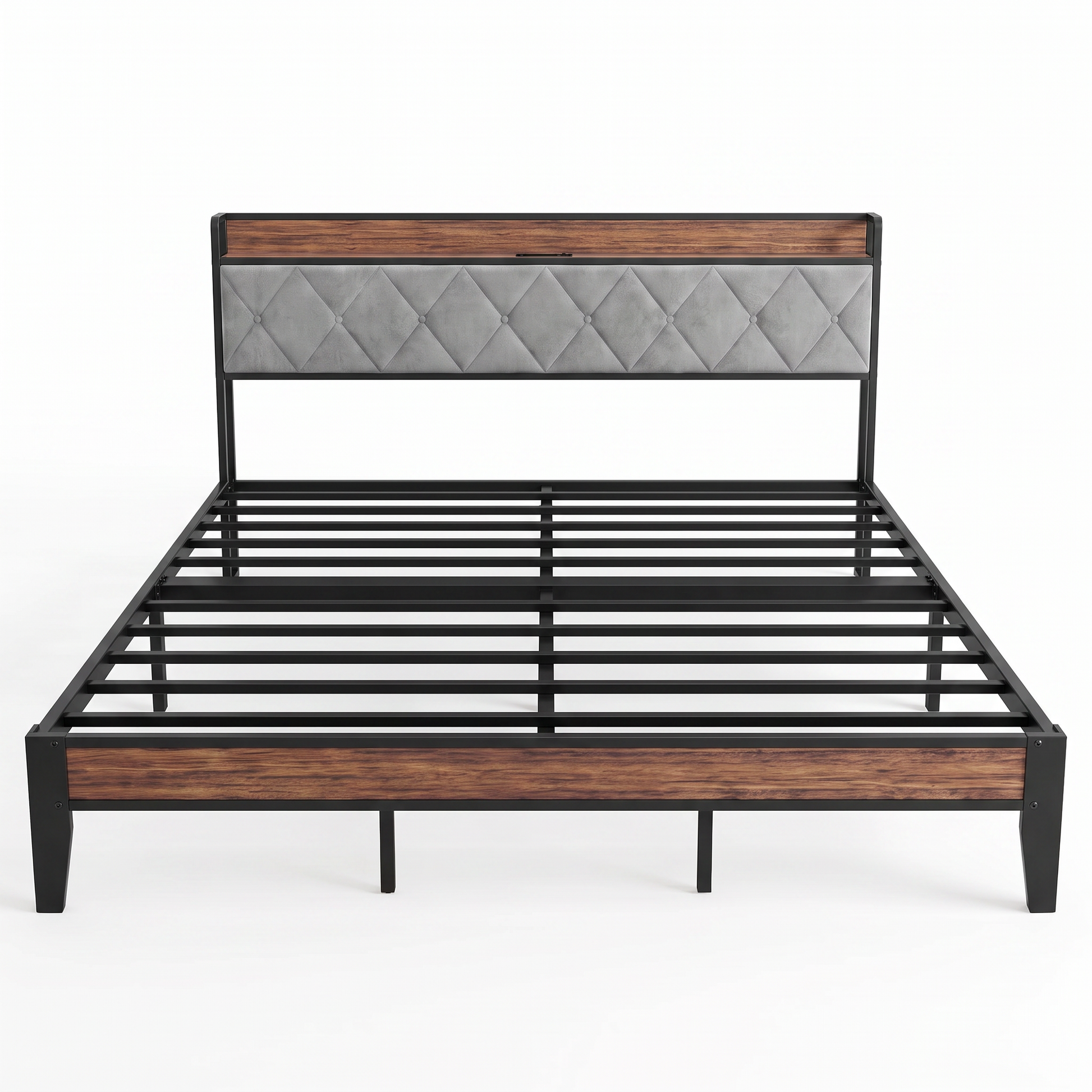 Thorne metal bed frame - front view