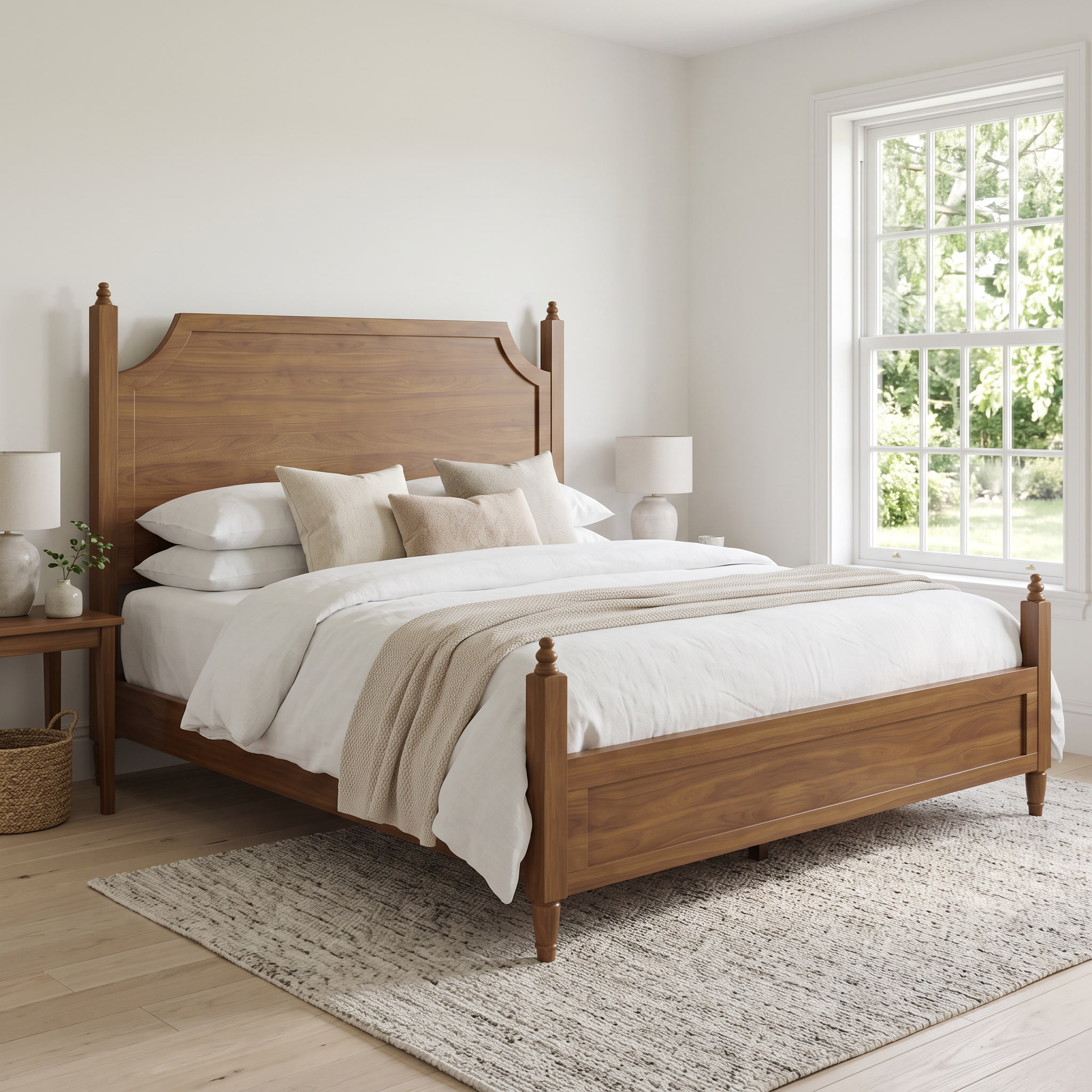 Alden wood bed frame - lifestyle bedroom