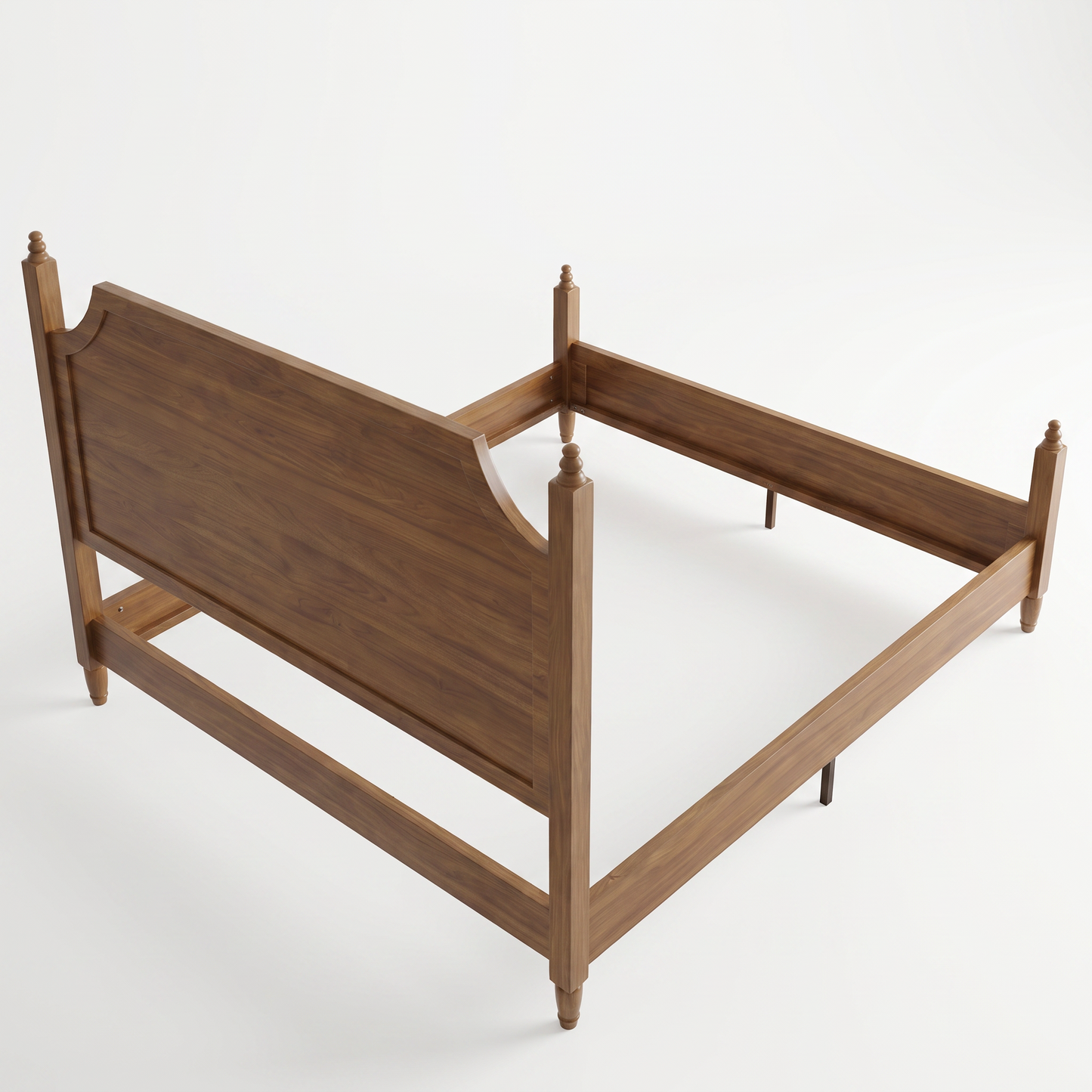 Alden wood bed frame - rear view