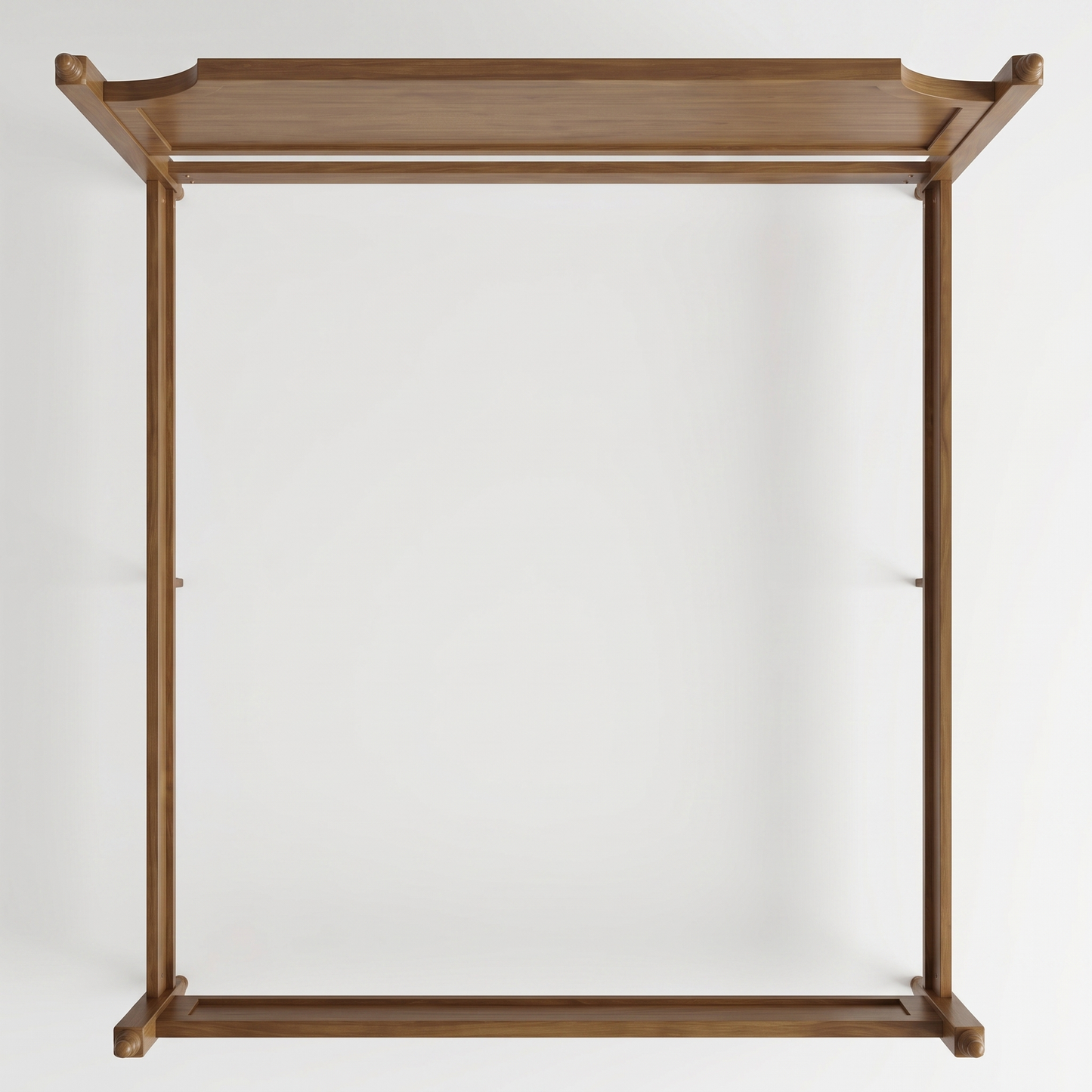 Alden wood bed frame - overhead view